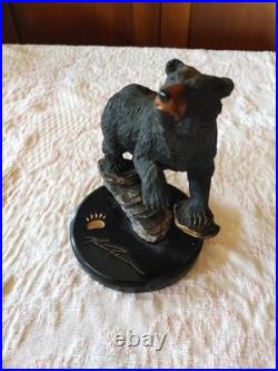 Vtg bear sculpture figurine signed Marc Pierce Yona B031 Big Sky Carvers Montana