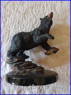 Vtg bear sculpture figurine signed Marc Pierce Yona B031 Big Sky Carvers Montana