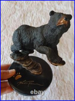Vtg bear sculpture figurine signed Marc Pierce Yona B031 Big Sky Carvers Montana