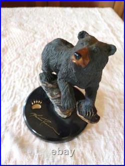 Vtg bear sculpture figurine signed Marc Pierce Yona B031 Big Sky Carvers Montana