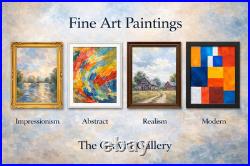 Where the River Gives Life Christian Bear Painting 18x24 Framed Signed OOAK COA