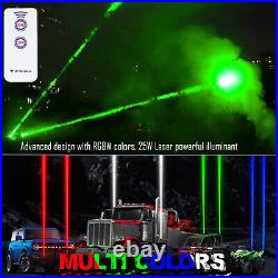 Whipless Laser RGBW Whip Lights Sky Tracer CUBE Spot Overlanding Remote UTV BOAT